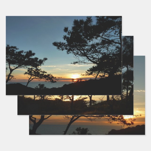 Torrey Pine Sunset III California Landschaft Geschenkpapier Set (Set)