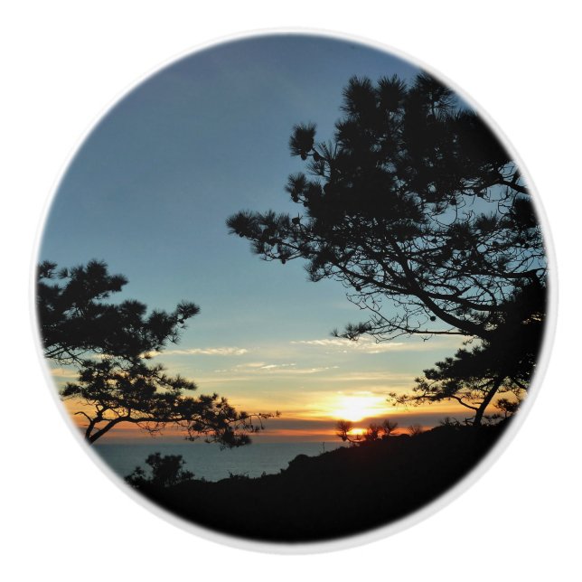 Torrey Pine Sunset III California Landschaft Keramikknauf (Vorderseite)