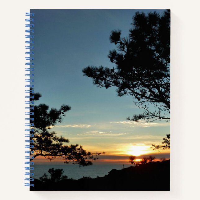 Torrey Pine Sunset III California Landschaft Notizbuch (Vorderseite)