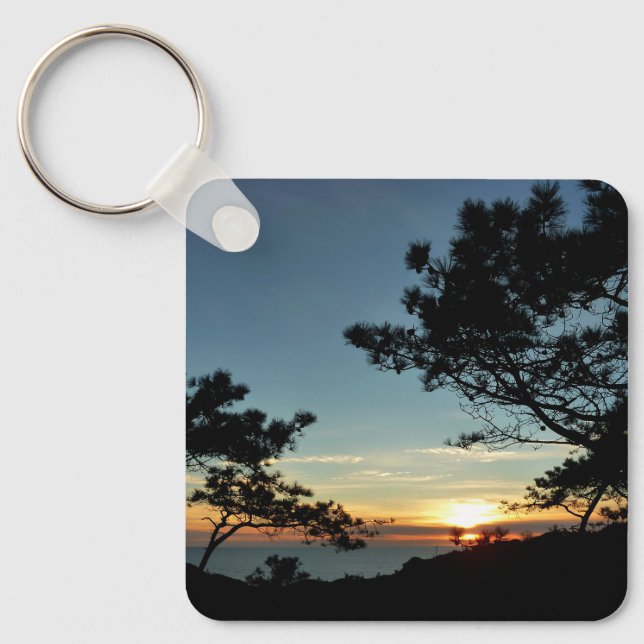 Torrey Pine Sunset III California Landschaft Schlüsselanhänger (Vorderseite)