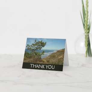 Torrey Pine und California Coastline Landschaft Dankeskarte