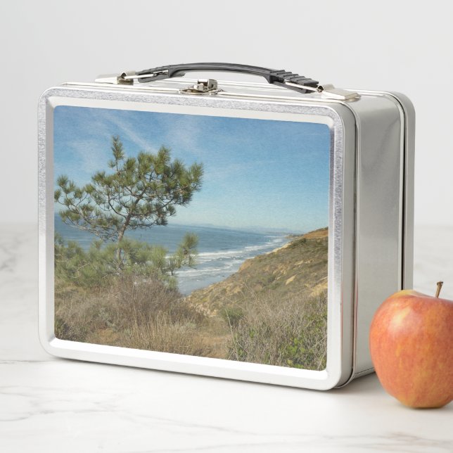 Torrey Pine und California Coastline Landschaft Metall Brotdose (Beispiel)