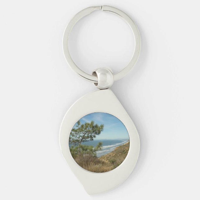 Torrey Pine und California Coastline Landschaft Schlüsselanhänger (Vorderseite)