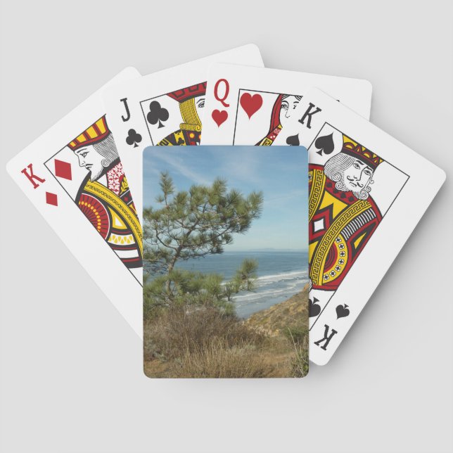 Torrey Pine und California Coastline Landschaft Spielkarten (Rückseite)