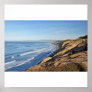 Torrey Pines, das Schwarz-Strandnorden zu Oceansi Poster