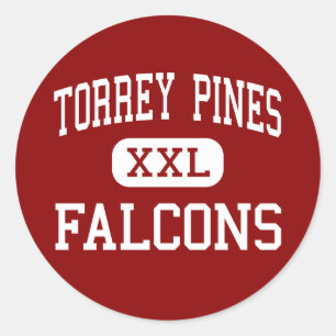 Torrey Pines - Falcons - hoch - Encinitas Runder Aufkleber