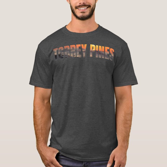 Torrey Pines State Beach Surf California Sunset T-Shirt (Vorderseite)