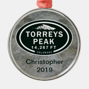 Torreys Peak 14.267 FT CO 14er Mountain Ornament