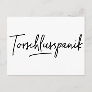 Torschlusspanik, German Word, German Language Feiertagspostkarte