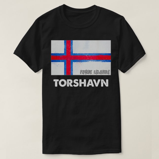 Torshavn Faroe Islands Flag   Torshavn  T-Shirt (Design vorne)