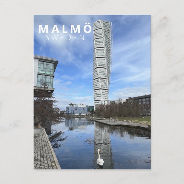 Torso City Malmo Schweden Skandinavien Moderne Postkarte (Vorderseite)