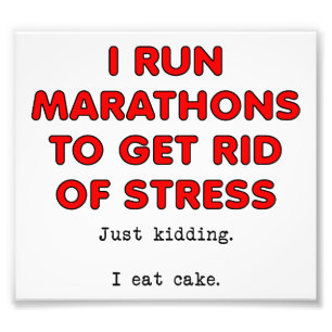Torte für Stress Lustiges Poster