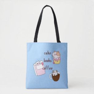 Torten Bücher Kaffee Tasche