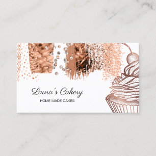 Torten & Süßigkeiten Cupcake Home Bäckerei Rustika Visitenkarte