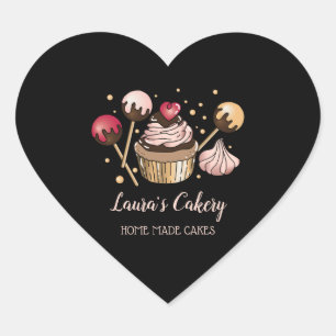 Torten & Süßigkeiten Cupcake Home-Bäckerei tropfen Herz-Aufkleber