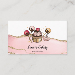 Torten & Süßigkeiten Cupcake Home-Bäckerei tropfen Visitenkarte