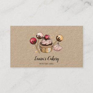 Torten & Süßigkeiten Cupcake Home-Bäckerei tropfen Visitenkarte