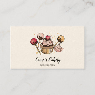 Torten & Süßigkeiten Cupcake Home-Bäckerei tropfen Visitenkarte