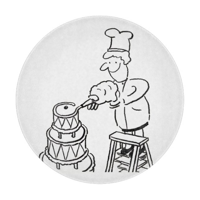 Tortenmacher dekorieren Riesenkuchen Schneidebrett (Vorderseite)