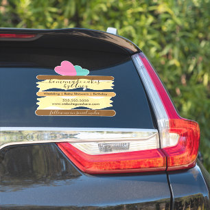 Tortenscheiben-Logo-Bäckerei-Geschäft-Autodekal Aufkleber