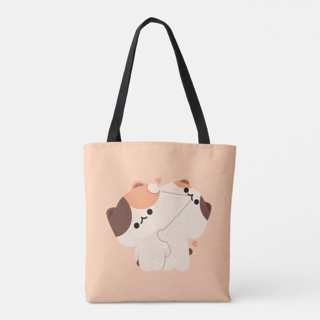 Tortie Cat Couple Tasche (Rückseite)
