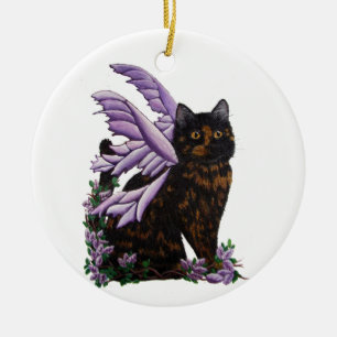Tortie Cat Tortoiseshell Fairy Ornament