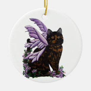 Tortie Cat Tortoiseshell Fairy Ornament