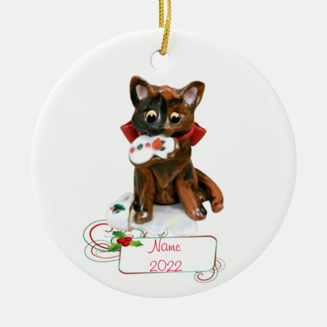 Tortie Cat Tortoiseshell Ornament (Vorne)