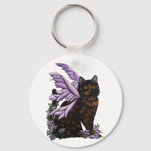 Tortie Fairy Cat Schlüsselanhänger
