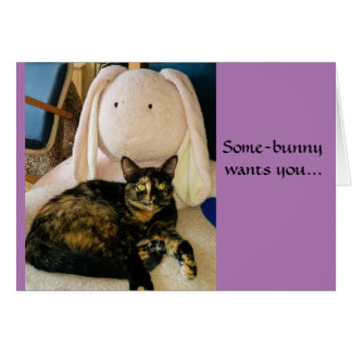 Tortie Katze Ostern-Karte