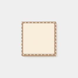 Tortilla Brown und beige Polka-Punkte Post-it Klebezettel