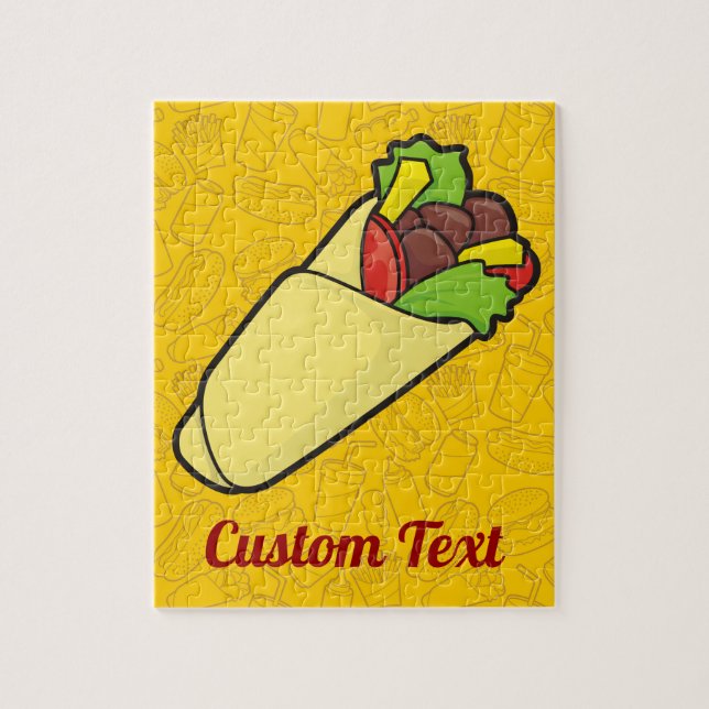 Tortilla Sandwich Wrap Jigsaw Puzzle (Vertikal)