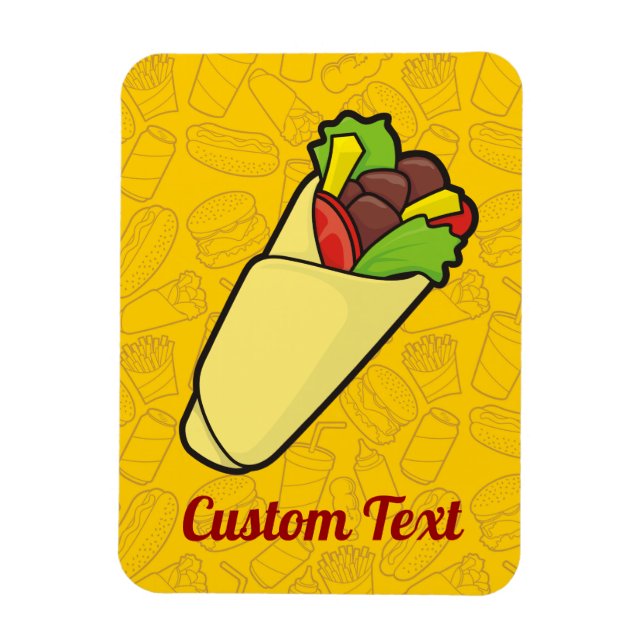 Tortilla Sandwich Wrap Magnet (Vertikal)