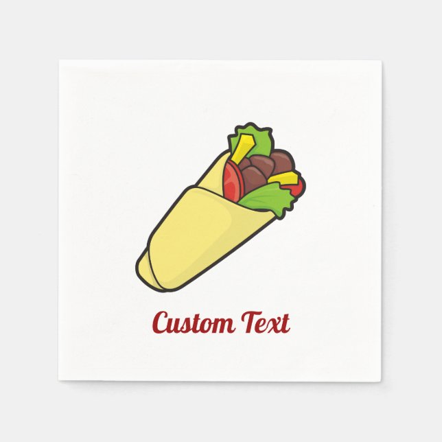 Tortilla Sandwich Wrap Paper Napkins Serviette (Vorderseite)