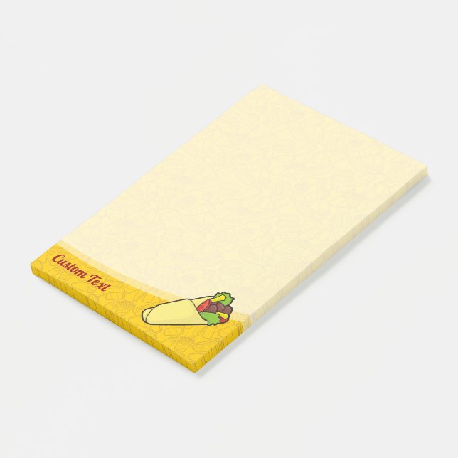 Tortilla Sandwich Wrap Post-it Klebezettel (angewinkelt)