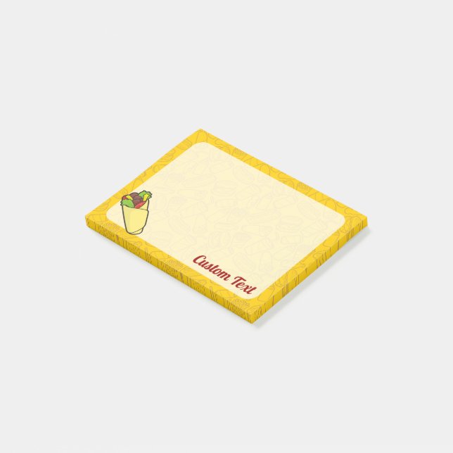 Tortilla Sandwich Wrap Post-it Klebezettel (angewinkelt)