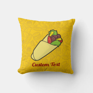 Tortilla Sandwich Wrap Throw Kissen