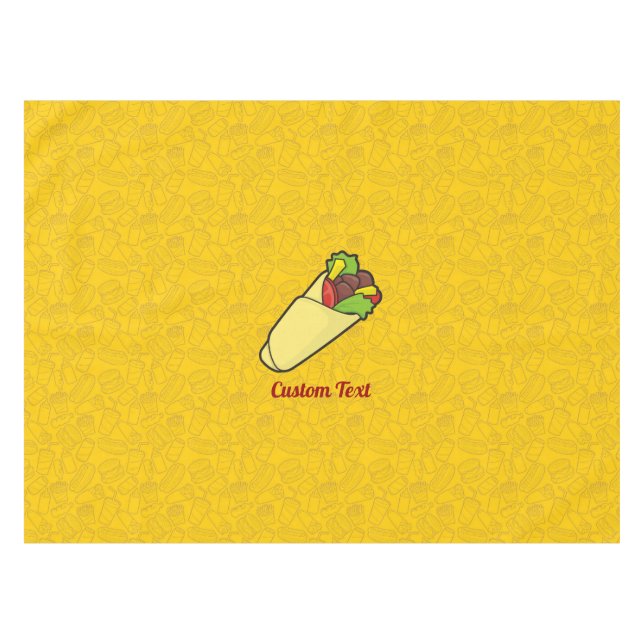 Tortilla Sandwich Wrap Tischdecke (Vorderseite (Horizontal))