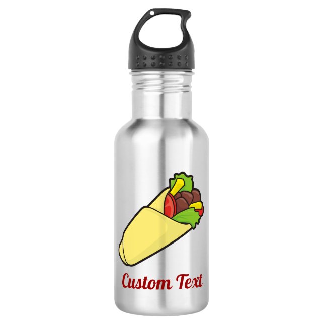 Tortilla Sandwich Wrap Wasserflasche (Vorderseite)