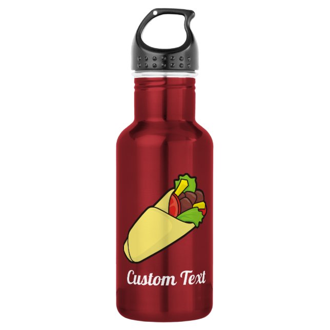 Tortilla Sandwich Wrap Wasserflasche (Vorderseite)