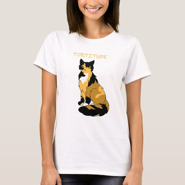 "Tortitude" Tortie Cat Women's Basic T - Shirt (Vorderseite)