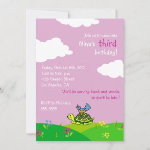 Tortoise and Bird - Einladungen zum Kindergeburtst