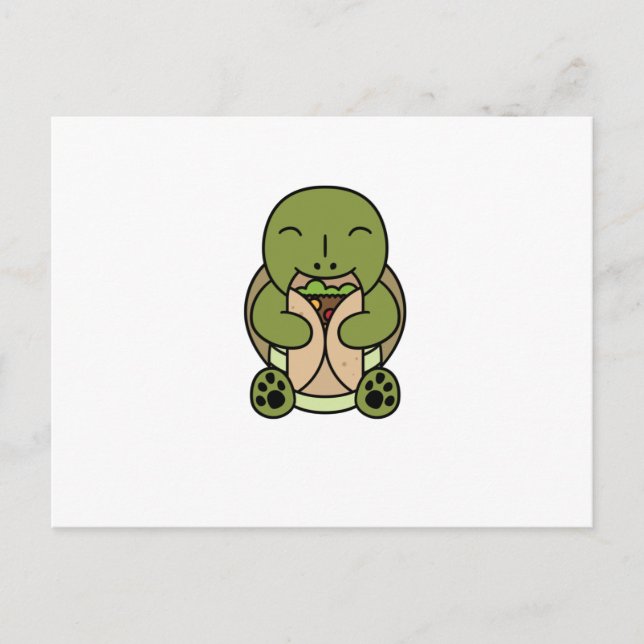 Tortoise Burrito Lover Postkarte (Vorderseite)