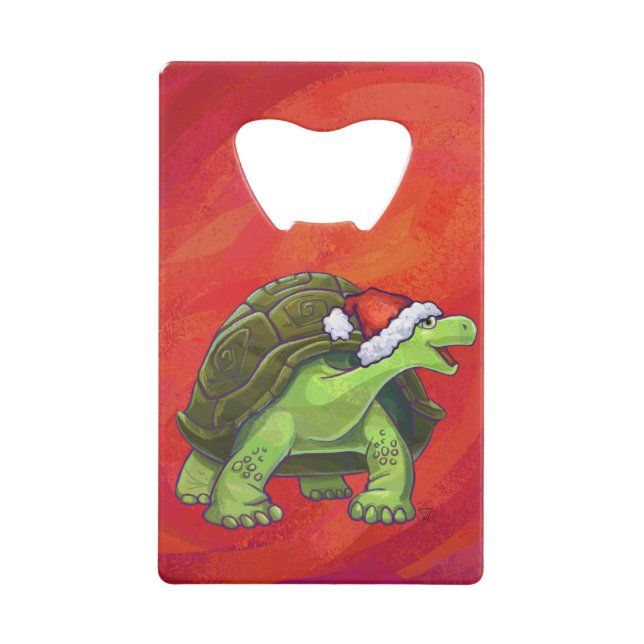 Tortoise Christmas Geldkarten Flaschenöffner (Vorderseite)