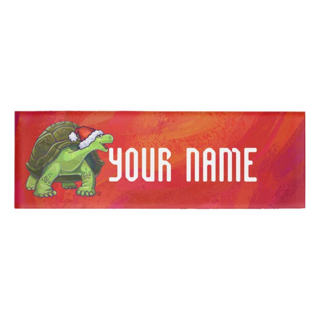 Tortoise Christmas Namenschild (Vorderseite)