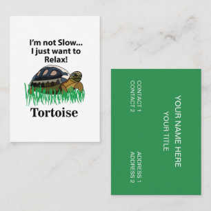 Tortoise Ich Wollte nur, um Tiere Niedlich zu fühl Visitenkarte
