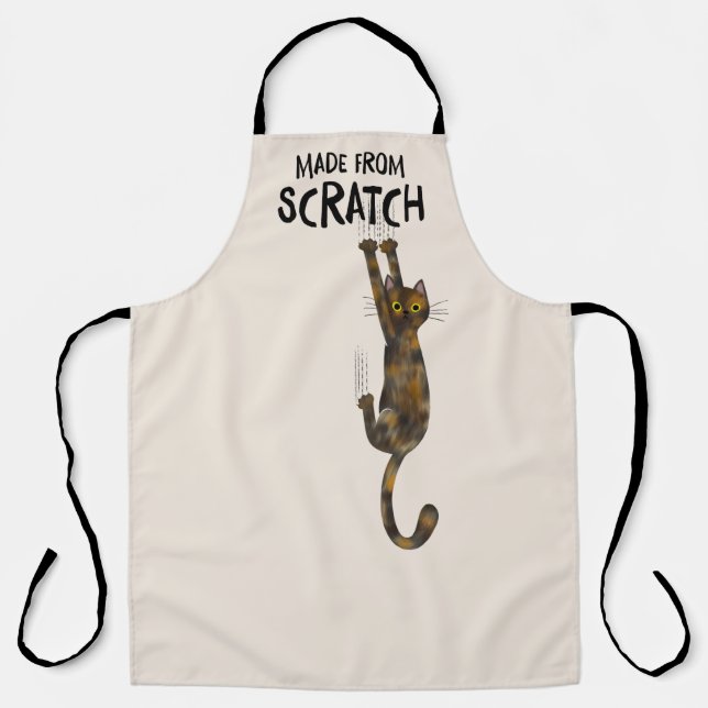 Tortoise Muschel Katze aus Scratch Tortie Schürze (Vorderseite)