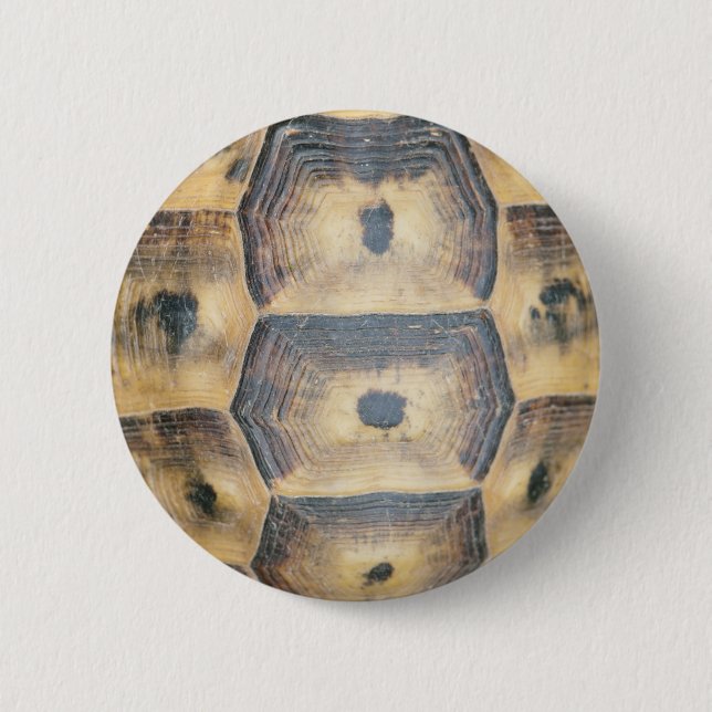Tortoise Muschel Muster Button (Vorderseite)