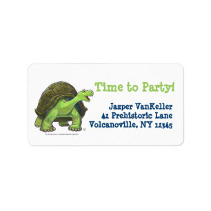 Tortoise Party Center Adressaufkleber