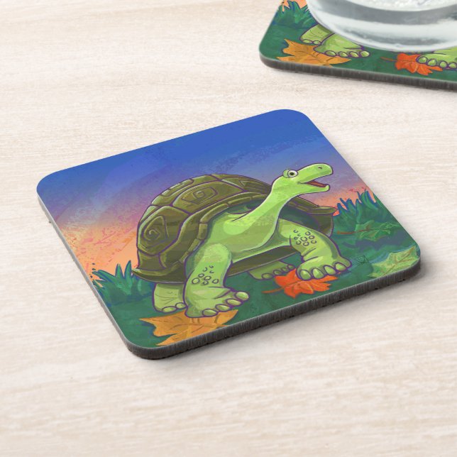 Tortoise Party Center Getränkeuntersetzer (Linke Seite)